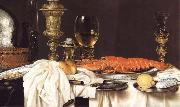Willem Claesz Heda Detail of Still Life with a Lobster oil on canvas